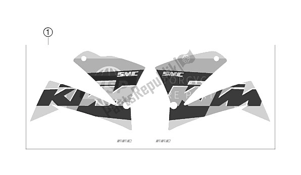 All parts for the Decal of the KTM 660 SMC Europe 2006