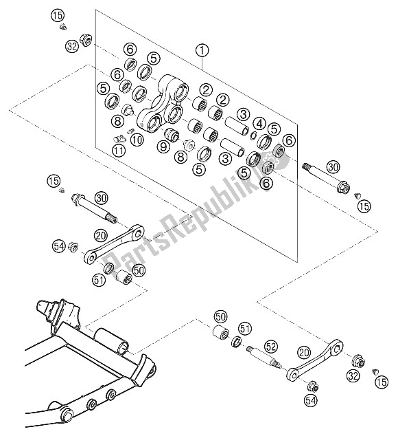 All parts for the Pro Lever Linking Lc4 ? 99 of the KTM 400 LC4 E Europe 932606 2000