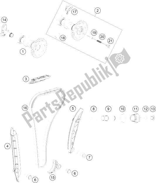 Tutte le parti per il Unità Di Cronometraggio del KTM 350 XC F USA 2016