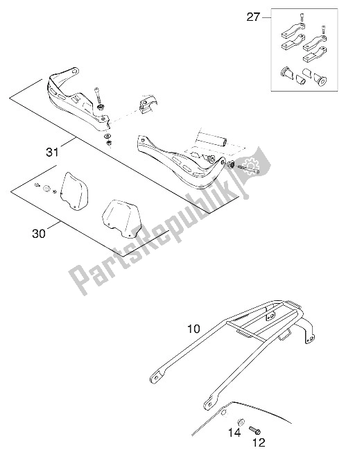 All parts for the Attachments Racing 2000 of the KTM 400 EXC Racing Europe 2000