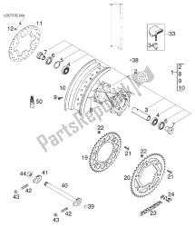 roue arrière 125 super moto 2000