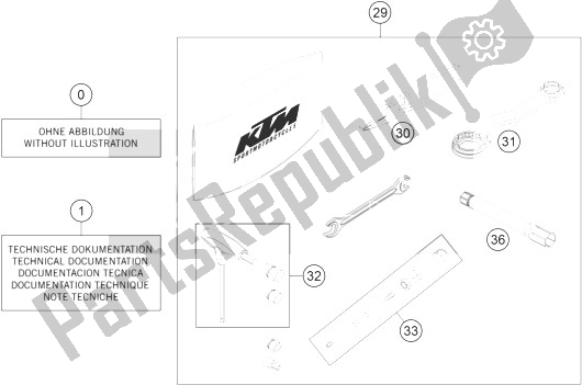 All parts for the Accessories Kit of the KTM 690 SMC R ABS Australia 2014