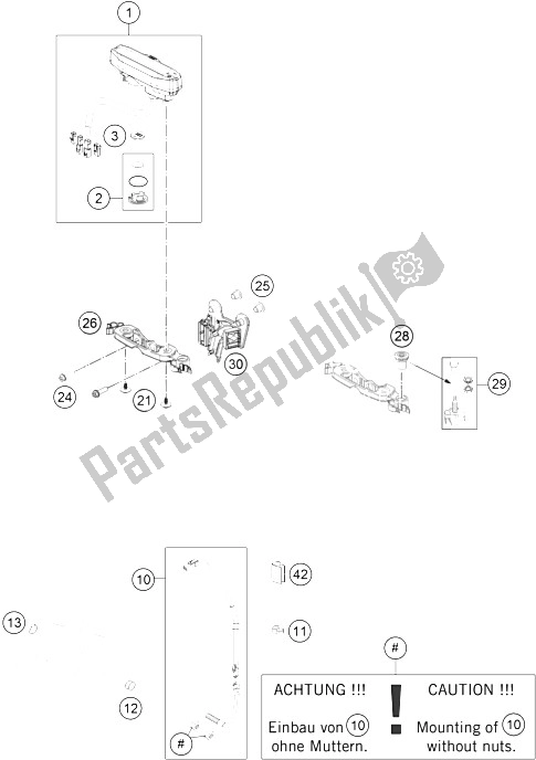 All parts for the Instruments, Locking System of the KTM 350 XCF W SIX Days USA 2016