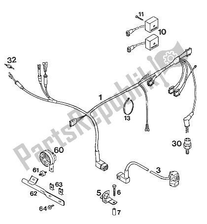 Todas las partes para Mazo De Cables Exc Lc4'93 de KTM 400 Duke 20 KW Europe 1994