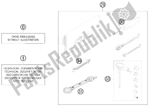 All parts for the Accessories Kit of the KTM 150 SX Europe 2012