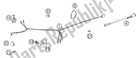 Wszystkie części do Wi? Zka Przewodów Exc Usa KTM 300 EXC USA 2003