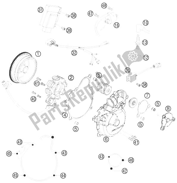 All parts for the Ignition System of the KTM 300 EXC E Europe 2008