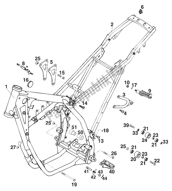 Todas las partes para Marco, Euro 125 '96 de KTM 125 LC2 100 WEIß BRD Europe 1996