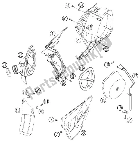 Toutes les pièces pour le Boîte De Filtre à Air du KTM 250 SXS F Europe 2006