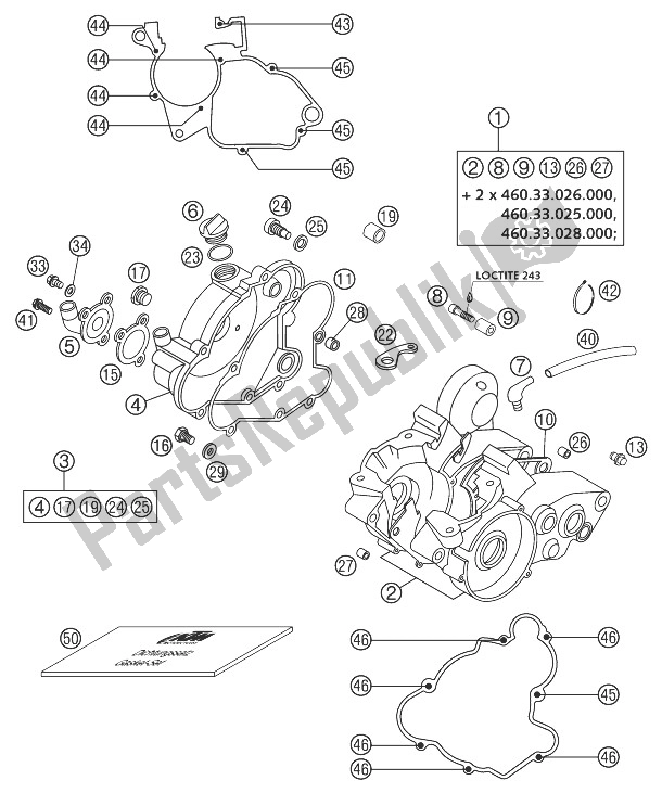 Todas las partes para Caja Del Motor 65 Sx de KTM 65 SX Europe 2003