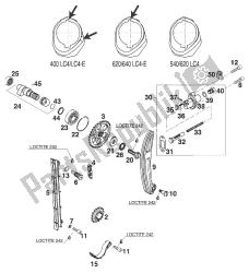 CAMSHAFT - CHAIN - TENSIONER 400-640 LC4-E '98