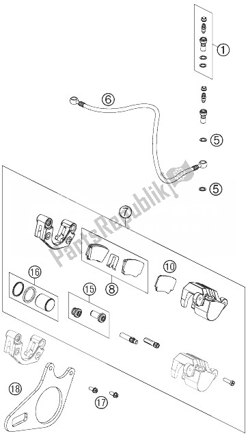 Toutes les pièces pour le étrier De Frein Arrière du KTM 450 XC ATV 2010