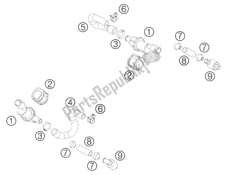 Tutte le parti per il Epc Lc8 del KTM 950 Adventure S Blue High Europe 2004