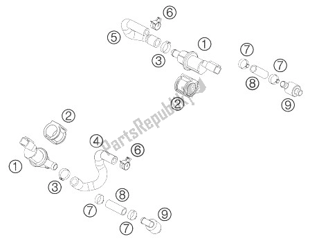 Tutte le parti per il Epc Lc8 del KTM 950 Adventure Silver USA 2003