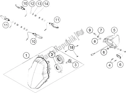 Wszystkie części do System O? Wietleniowy KTM 1190 ADV ABS Grey WES Europe 2015