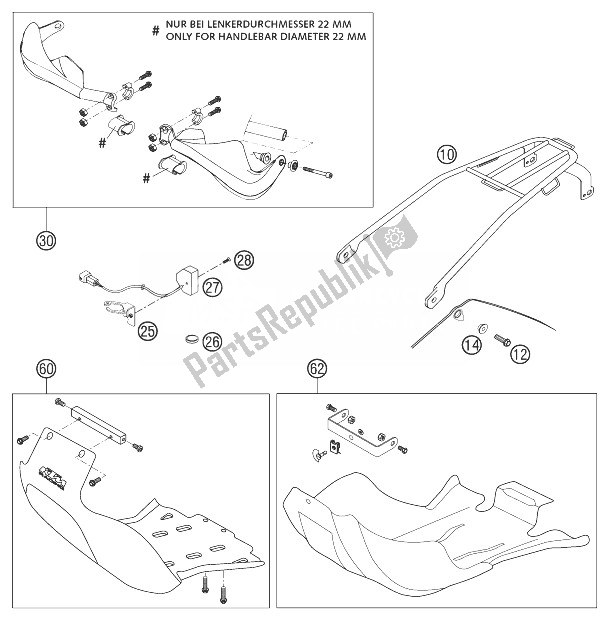 Todas las partes para Accesorios De Carreras de KTM 450 SX Racing Europe 2003