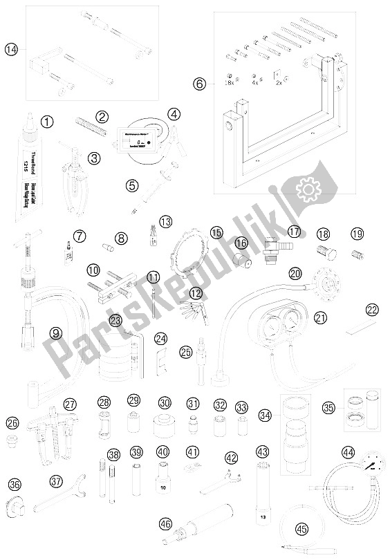 All parts for the Special Tools of the KTM 990 Super Duke R USA 2008