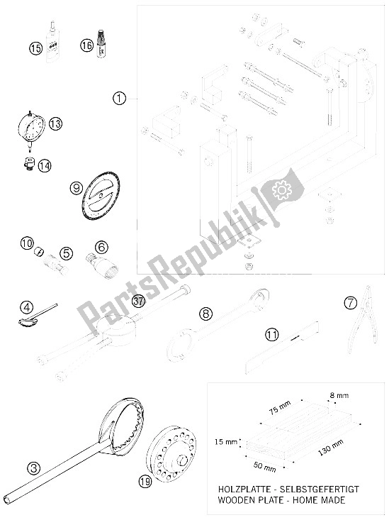 All parts for the Special Tools of the KTM 250 XC USA 2009