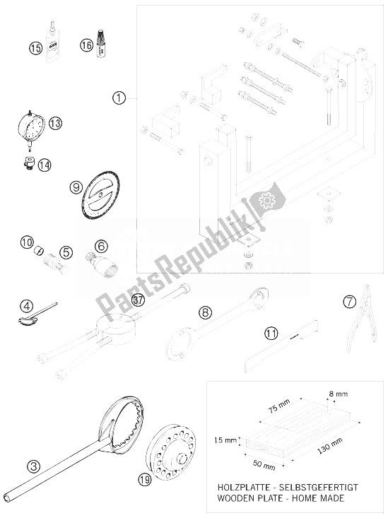 All parts for the Special Tools of the KTM 250 EXC Europe 2010