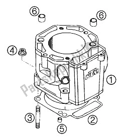 Todas las partes para Cilindro 620 Sc 2001 de KTM 620 SC Europe 2000