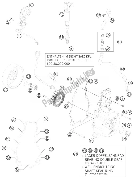 All parts for the Igniton System of the KTM 990 Supermoto R ABS Australia 2013