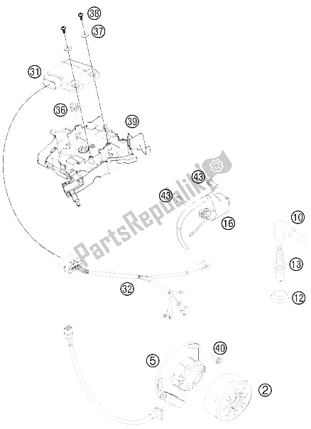 All parts for the Ignition System of the KTM 150 SX Europe 2012