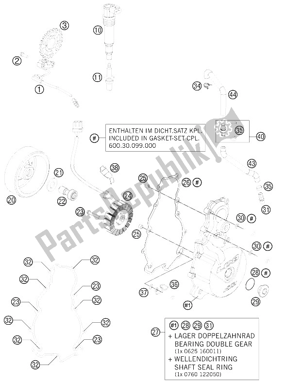 Todas las partes para Sistema De Encendido de KTM 990 ADV LIM Edit OR ABS 11 Europe 2011