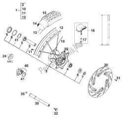 koło przednie 125-380 mxc, exc, np