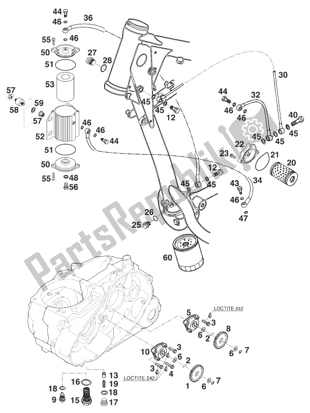 Todas las partes para Sistema De Lubricación 660 Rallye ' de KTM 660 LC4 Rallye Europe 1999