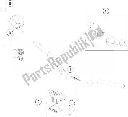 Toutes les pièces pour le Guidon, Commandes du KTM Freeride E SX Europe 0 2014