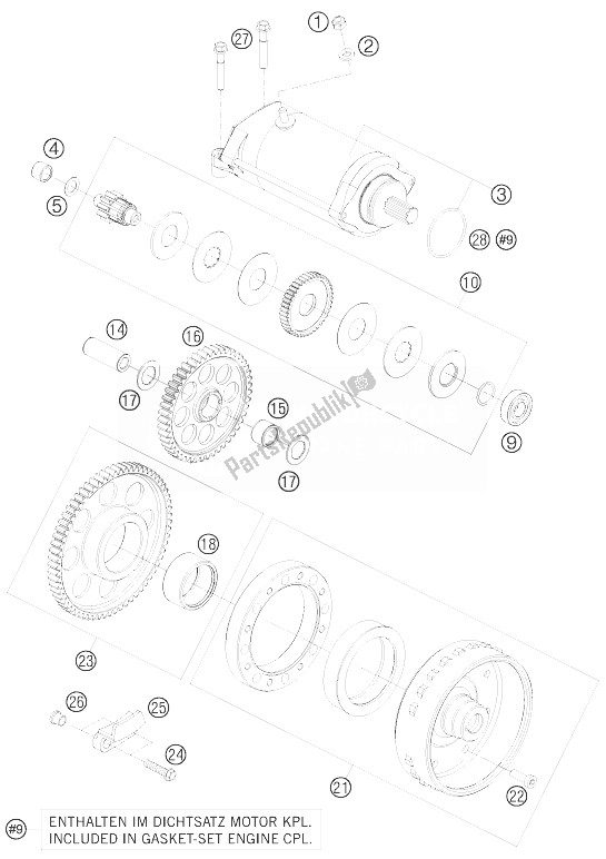 Todas las partes para Arrancador Eléctrico de KTM 1190 RC8 R France 2010