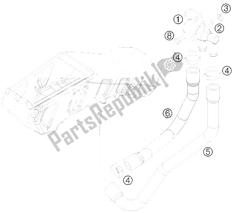 Tutte le parti per il Sistema Di Aria Secondaria Sas del KTM 690 Enduro 08 Europe 2008