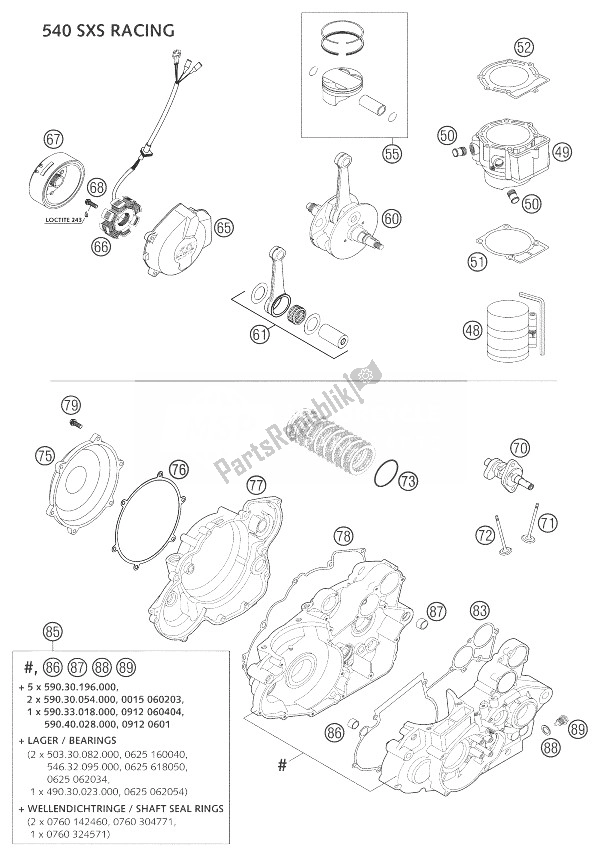 Todas las partes para Piezas Nuevas 450/540 Sxs Racing de KTM 450 SXS Racing Europe 2003