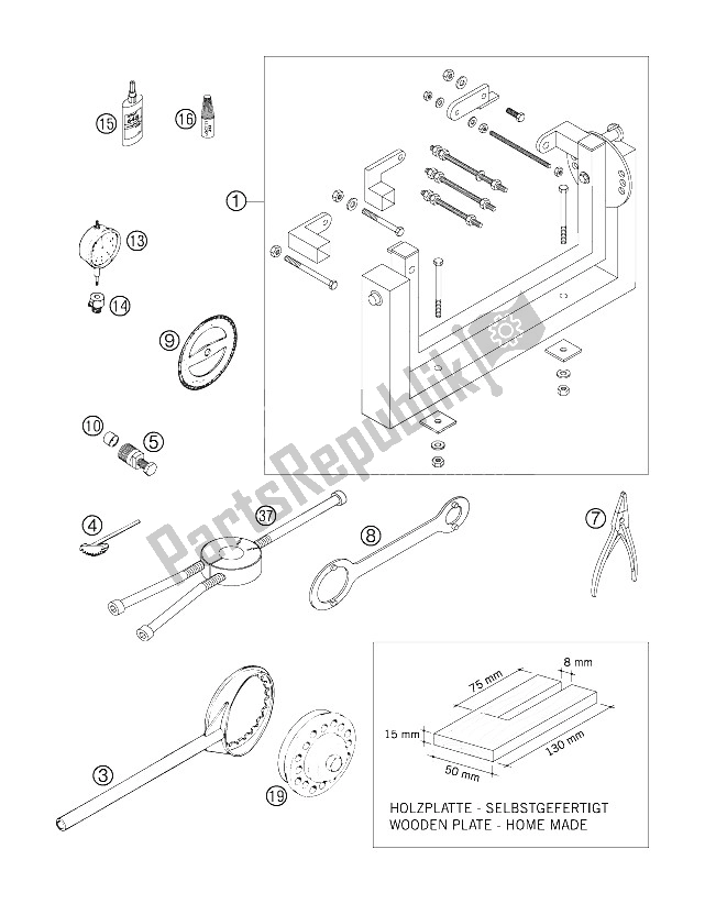 All parts for the Special Tools of the KTM 300 EXC Australia 2006