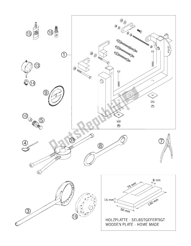 All parts for the Special Tools of the KTM 300 XC USA 2006