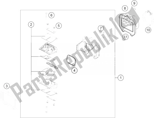 All parts for the Reed Valve Case of the KTM 125 SX Europe 2014