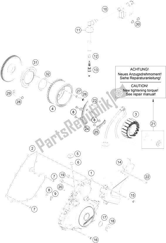 Todas las partes para Sistema De Encendido de KTM 250 Duke BL ABS CKD 16 Thailand 2016