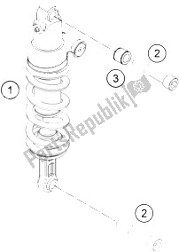 Toutes les pièces pour le Monoshock du KTM 1050 Adventure ABS Australia 2016