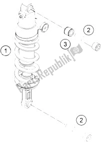 All parts for the Monoshock of the KTM 1050 Adventure ABS Europe 2016