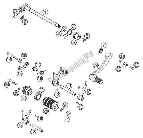 All parts for the Mechansim 625 Sc 2002 of the KTM 625 SC Super Moto Europe 2002