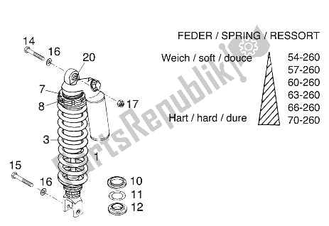 All parts for the Rear Suspension Wp Lc4 Usa 2000 of the KTM 640 LC 4 USA 2000