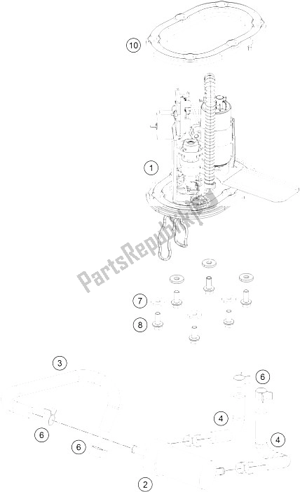 Tutte le parti per il Pompa Di Benzina del KTM 125 Duke Grey Europe 8003L5 2012
