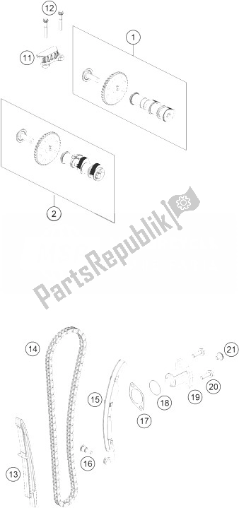 Toutes les pièces pour le Commande De Synchronisation du KTM RC 390 Adac CUP ABS Europe 2014