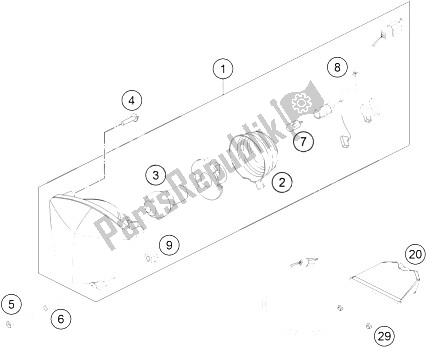 All parts for the Lighting System of the KTM Freeride 250 R USA 2016