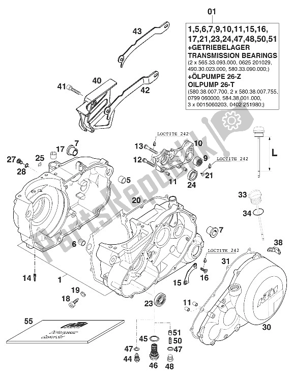 Todas las partes para Cárter 400/620 Sc 2000 de KTM 620 SC Europe 2000