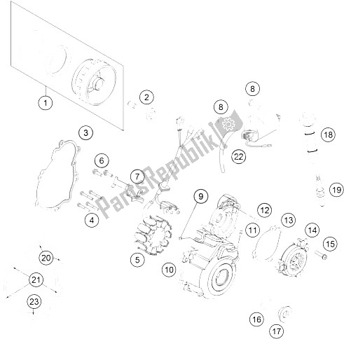 All parts for the Ignition System of the KTM 350 SX F Europe 2015