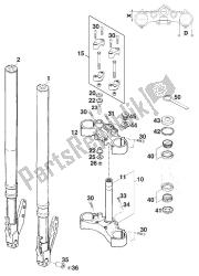 FRONT FORK - STEERING STEM WP DUKE '97