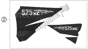 Alle onderdelen voor de Sticker van de KTM 525 XC USA 2007