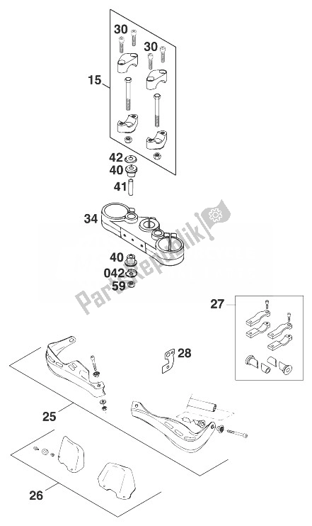 All parts for the Accessories 400/620 Sx,sc '98 of the KTM 400 SUP Comp EXC USA 1998