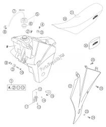 serbatoio carburante, sedile, coperchio